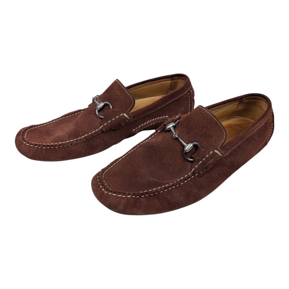 Peter‎ Millar Tan Brown Suede Leather Driving Loafers Shoes Mens Size 8 1/2 M